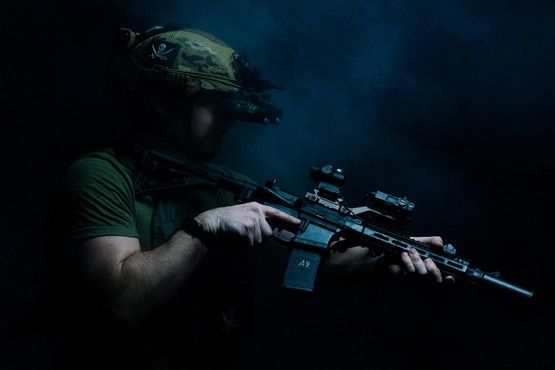 GLx 1X Optic being used with night vision equipment
